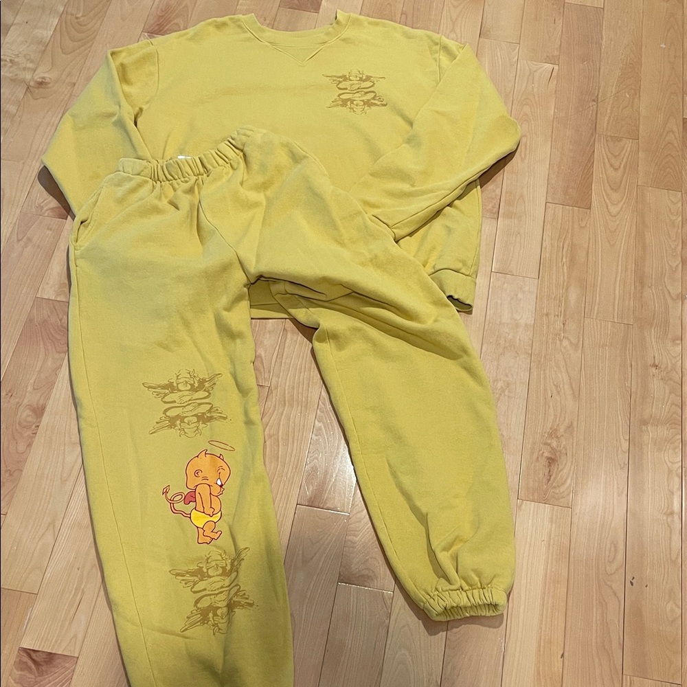 Boys Lie Yellow Sweatshirt and Joggers Set